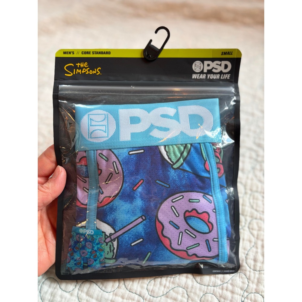 PSD Underwear Mens The Simpsons Donuts Boxer Briefs Small